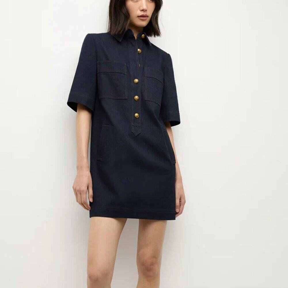 VERONICA BEARD Koulis Denim Dress US 10 - Picture 3 of 9